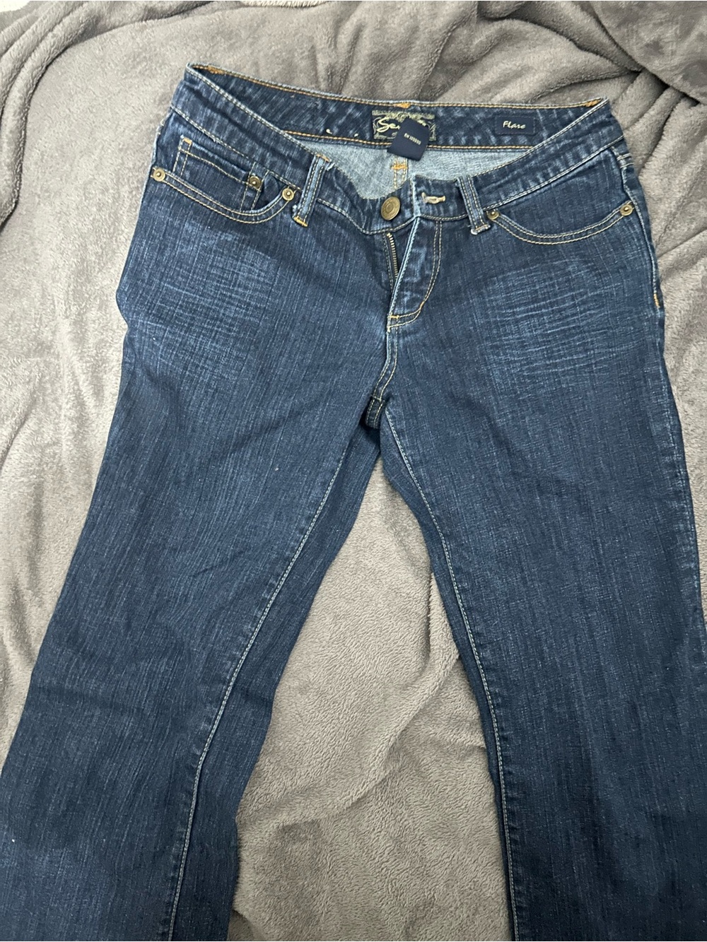 Seven7 Women's Dark Blue Flare Jeans